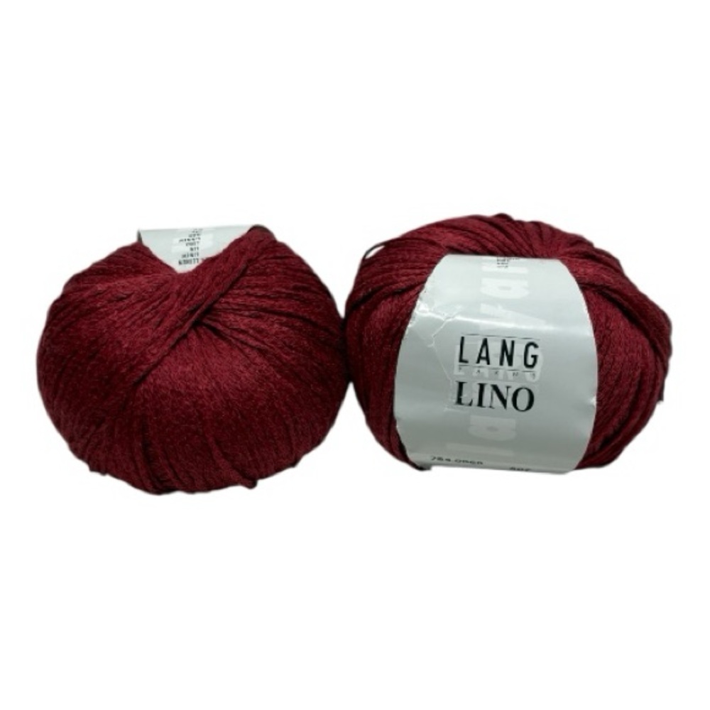 Lang Yarns Lino 100% Linen #507 Red Yarn 2 skeins